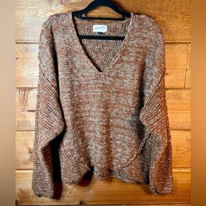 Universal Thread V-Neck Brown Sweater Medium